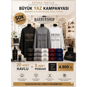 Berber ve Kuaförlere Özel 20 Havlu 3 Penüar Seti